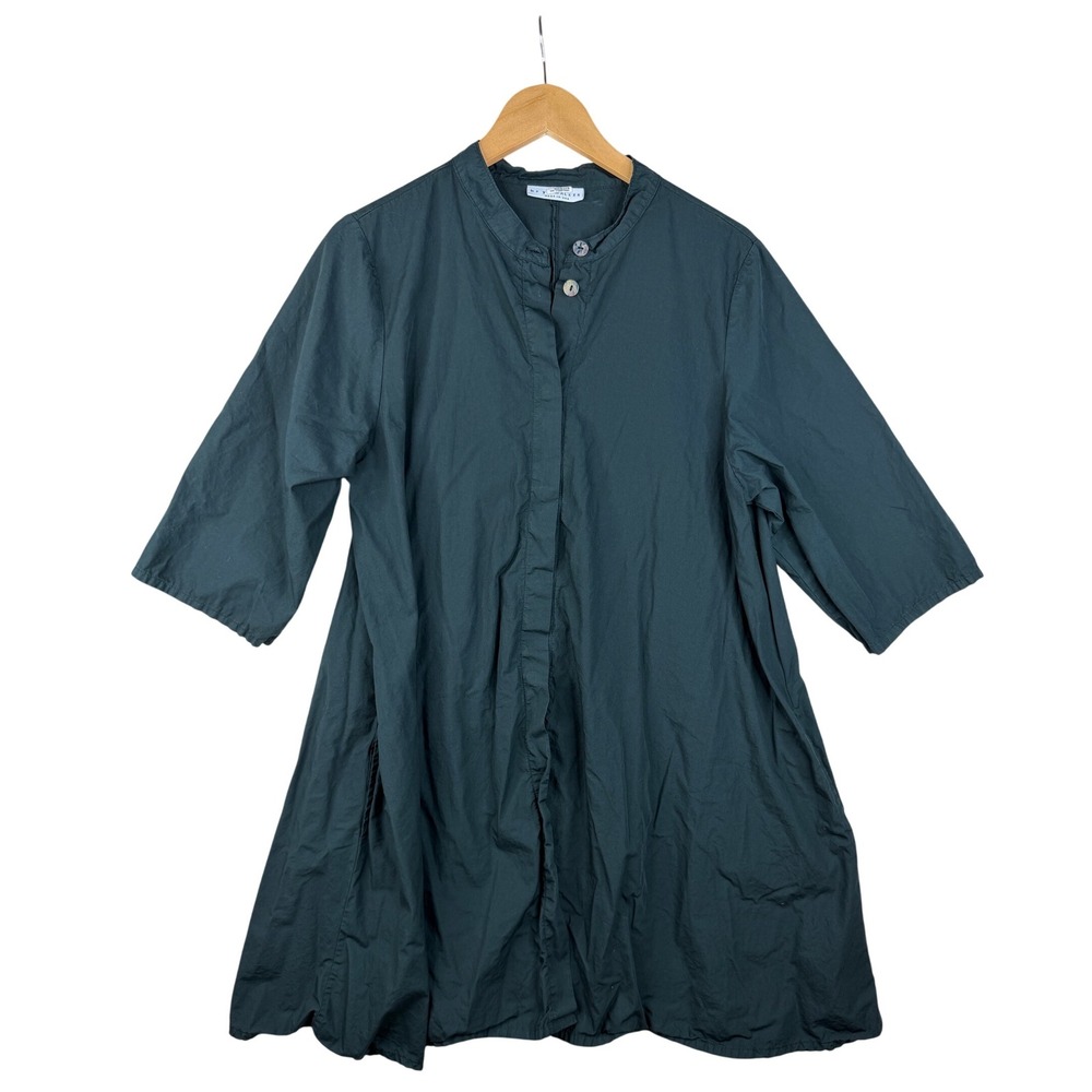 Bryn Walker Winona Mandarin Collar‎ Organic Cotton 3/4 Sleeve Tunic size Medium
